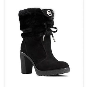 Michael kors Hawthorne shearling and suede boots